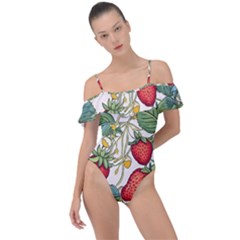 Strawberry Fruit Frill Detail One Piece Swimsuit by Amaryn4rt