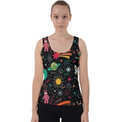 Seamless Pattern Space Velvet Tank Top by Amaryn4rt