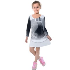 Washing Machines Home Electronic Kids  Long Sleeve Velvet Dress by pakminggu