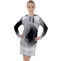 Washing Machines Home Electronic Long Sleeve Hoodie Dress by pakminggu