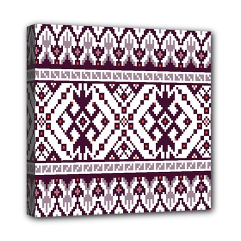 Illustration Ukrainian Folk Seamless Pattern Ornament Mini Canvas 8  X 8  (stretched)