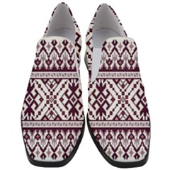 Illustration Ukrainian Folk Seamless Pattern Ornament Women Slip On Heel Loafers by pakminggu