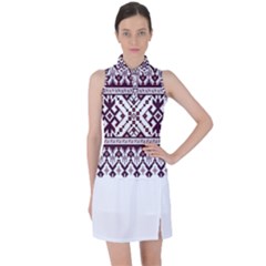 Illustration Ukrainian Folk Seamless Pattern Ornament Women s Sleeveless Polo Tee by pakminggu