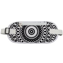 Circular Concentric Radial Symmetry Abstract Rounded Waist Pouch by pakminggu