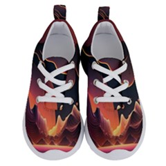 Fire Flame Burn Hot Heat Light Burning Orange Running Shoes by pakminggu