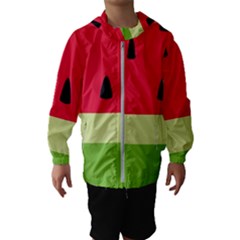 Watermelon Fruit Food Healthy Vitamins Nutrition Kids  Hooded Windbreaker by pakminggu