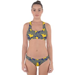 Background Pattern Texture Design Wallpaper Cross Back Hipster Bikini Set by pakminggu
