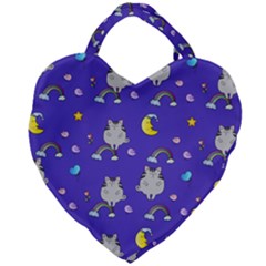 Texture Pattern Seamless Rainbow Background Dream Giant Heart Shaped Tote