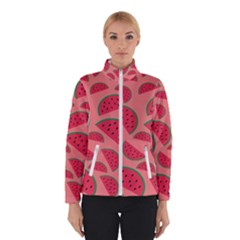 Watermelon Red Food Fruit Healthy Summer Fresh Women s Bomber Jacket by pakminggu