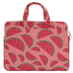 Watermelon Red Food Fruit Healthy Summer Fresh Macbook Pro 13  Double Pocket Laptop Bag by pakminggu