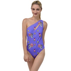 Art Pattern Design Seamless Scrapbooking To One Side Swimsuit by pakminggu