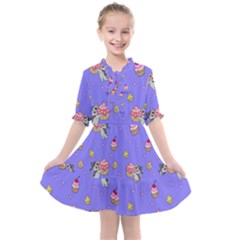 Art Pattern Design Seamless Scrapbooking Kids  All Frills Chiffon Dress by pakminggu