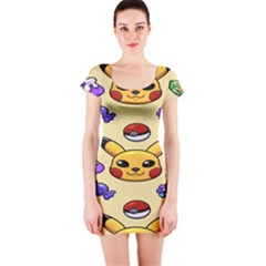 Pikachu Short Sleeve Bodycon Dress