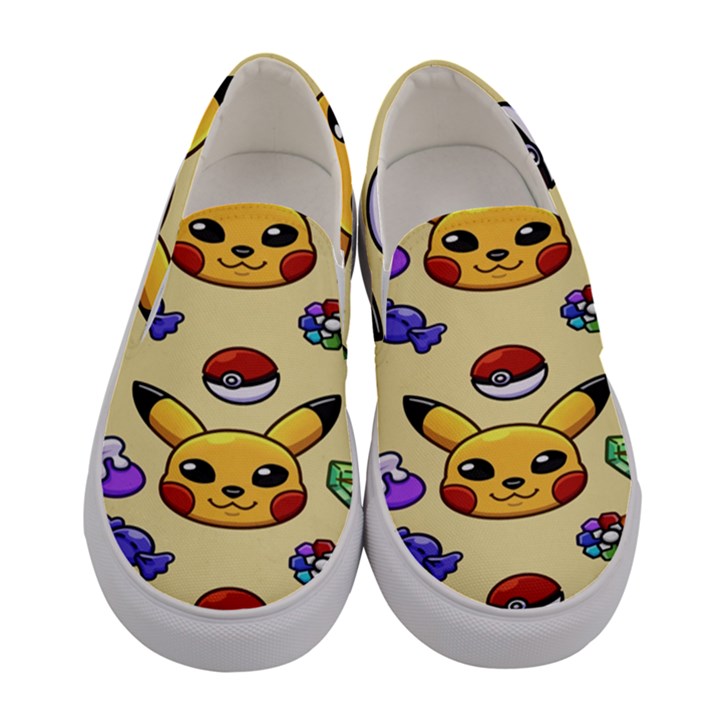 Pikachu Women s Canvas Slip Ons