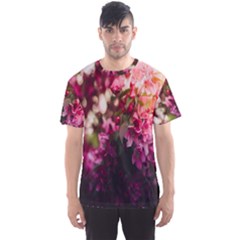 Pink Flower Men s Sport Mesh Tee