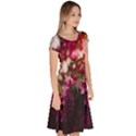 Pink Flower Classic Short Sleeve Dress View3