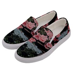 Pink Peony  Flower Men s Canvas Slip Ons by artworkshop