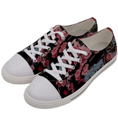 Pink Peony  Flower Women s Low Top Canvas Sneakers by artworkshop