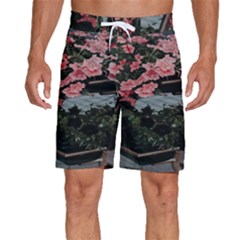 Pink Peony  Flower Men s Beach Shorts