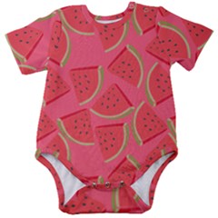 Watermelon Background Watermelon Wallpaper Baby Short Sleeve Bodysuit