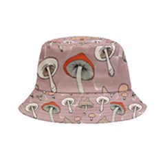 Mushrooms Autumn Fall Pattern Seamless Decorative Inside Out Bucket Hat by pakminggu