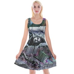 Cyberpunk Drama Reversible Velvet Sleeveless Dress by MRNStudios