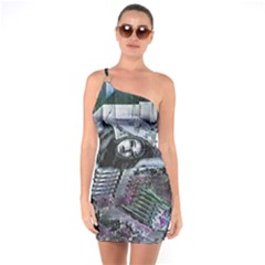 Cyberpunk Drama One Shoulder Ring Trim Bodycon Dress by MRNStudios