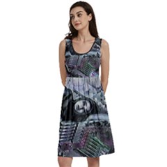 Cyberpunk Drama Classic Skater Dress