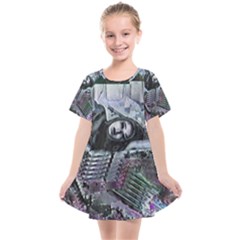 Cyberpunk Drama Kids  Smock Dress by MRNStudios