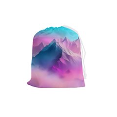 Landscape Mountain Colorful Nature Drawstring Pouch (medium)