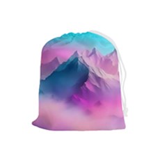 Landscape Mountain Colorful Nature Drawstring Pouch (large)