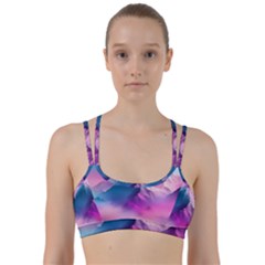 Landscape Mountain Colorful Nature Line Them Up Sports Bra