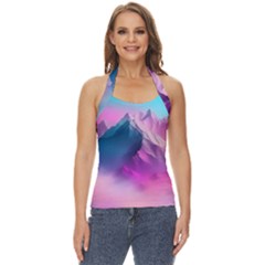 Landscape Mountain Colorful Nature Basic Halter Top