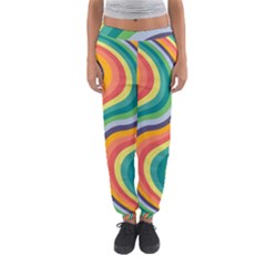 Swirl Twirl Rainbow Retro Women s Jogger Sweatpants