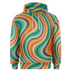 Swirl Twirl Rainbow Retro Men s Overhead Hoodie by Ravend