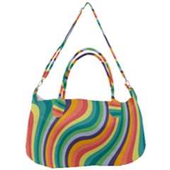 Swirl Twirl Rainbow Retro Removable Strap Handbag by Ravend