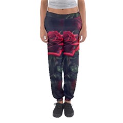 Rose Flower Plant Red Women s Jogger Sweatpants by Ravend