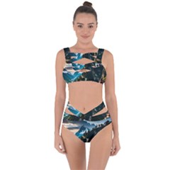 Nature Mountain Valley Bandaged Up Bikini Set 