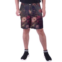 Flower Nature Background Bloom Men s Pocket Shorts