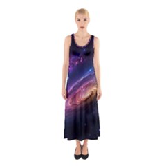 Universe Space Star Rainbow Sleeveless Maxi Dress