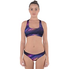 Universe Space Star Rainbow Cross Back Hipster Bikini Set by Ravend