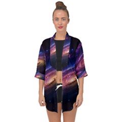 Universe Space Star Rainbow Open Front Chiffon Kimono