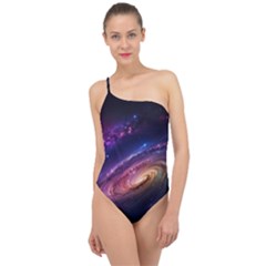 Universe Space Star Rainbow Classic One Shoulder Swimsuit