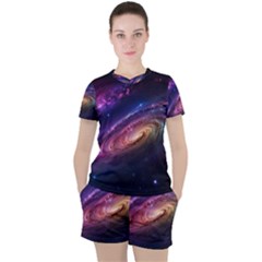 Universe Space Star Rainbow Women s Tee And Shorts Set