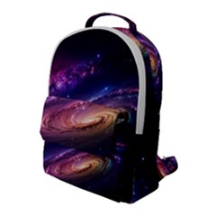 Universe Space Star Rainbow Flap Pocket Backpack (large)