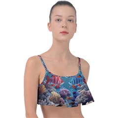 Fish Sea Ocean Frill Bikini Top by Ravend