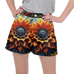 Flower Plant Geometry Women s Ripstop Shorts