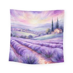 Lavender Flower Tree Square Tapestry (small)