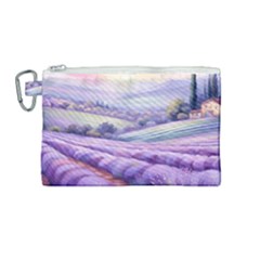 Lavender Flower Tree Canvas Cosmetic Bag (medium) by Ravend