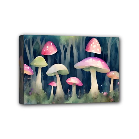 Mushroom Fungus Mini Canvas 6  X 4  (stretched)